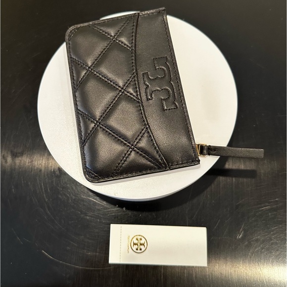 NWT Authentic luxury preppy Tory Burch Rare Black Savannah Card Case - Picture 16 of 17